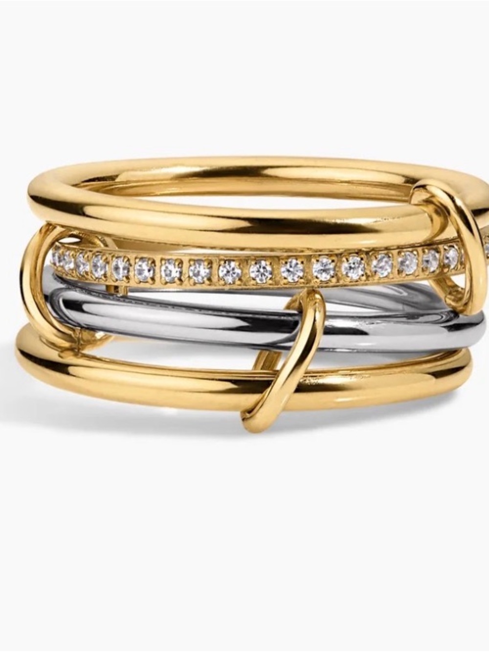 Electric Picks two tone Heiress Ring - like new !